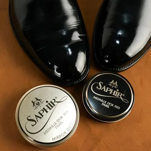 Saphir Medaille d’Or Mirror Gloss - Natural Wax Polish for Leather Shoes & Boots - Black | Mirror Shine Finish, 75ml thumbnail 4