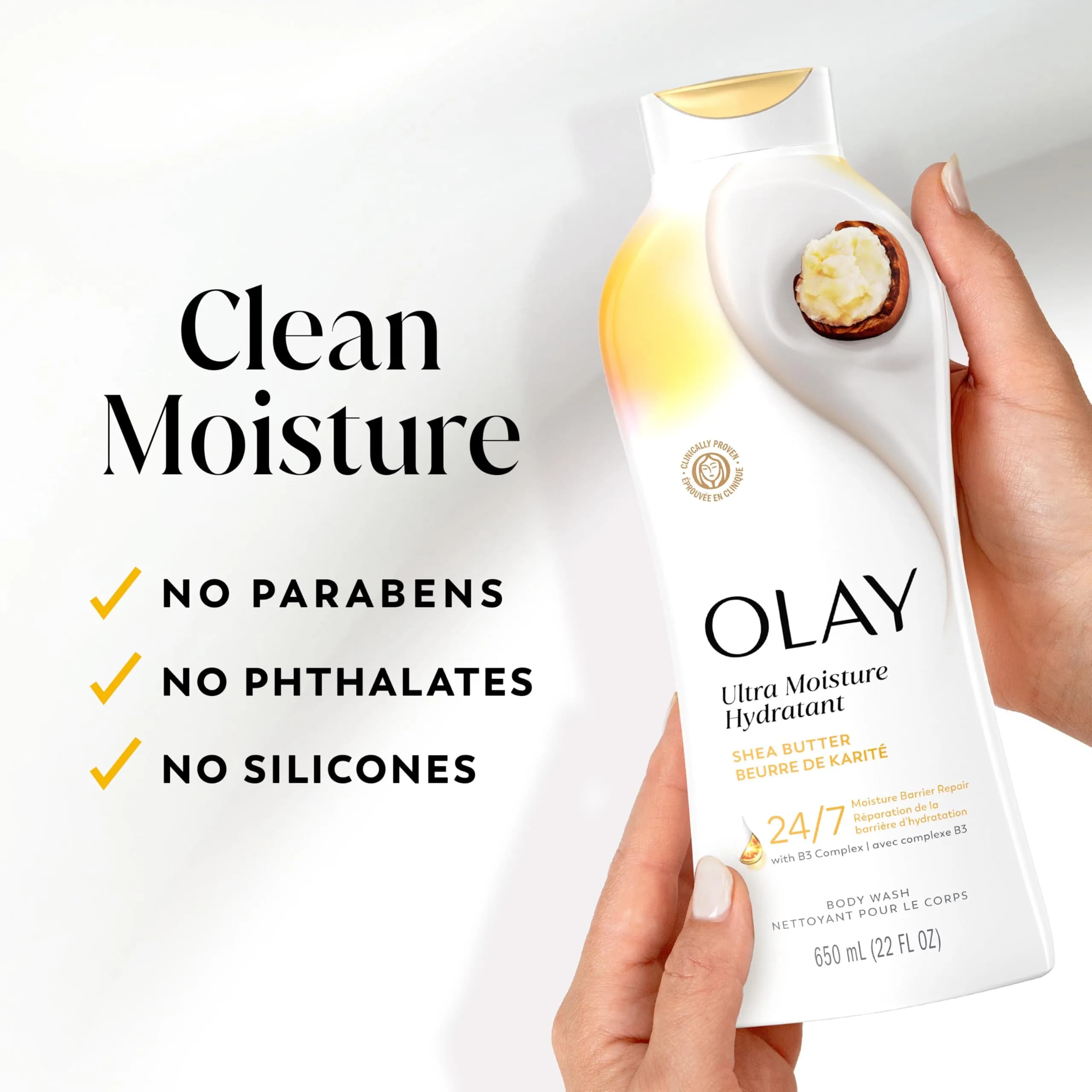 Olay Ultra Moisture Body Wash with Shea Butter 636ml (22 fl oz) | 24hr Moisture Barrier Repair - view 7