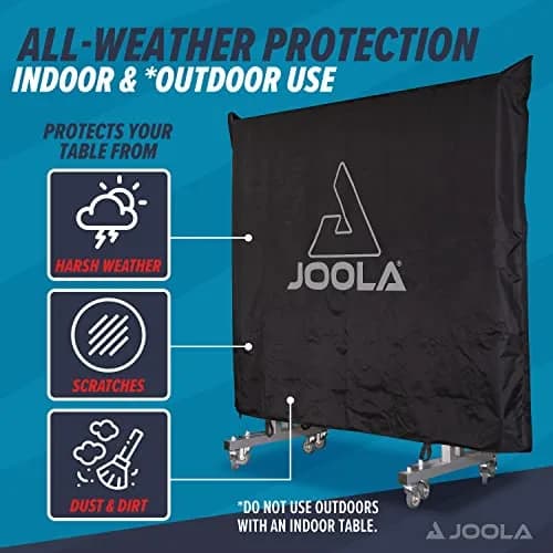 JOOLA Outdoor Ping Pong Table Cover Fits Both Folding & Flat Tables - Heavy Duty Waterproof Cover w/ PVC Coating - Dual Function, Fits 9x5 Tables in Upright or Down Positions - Inside & Outside thumbnail 2