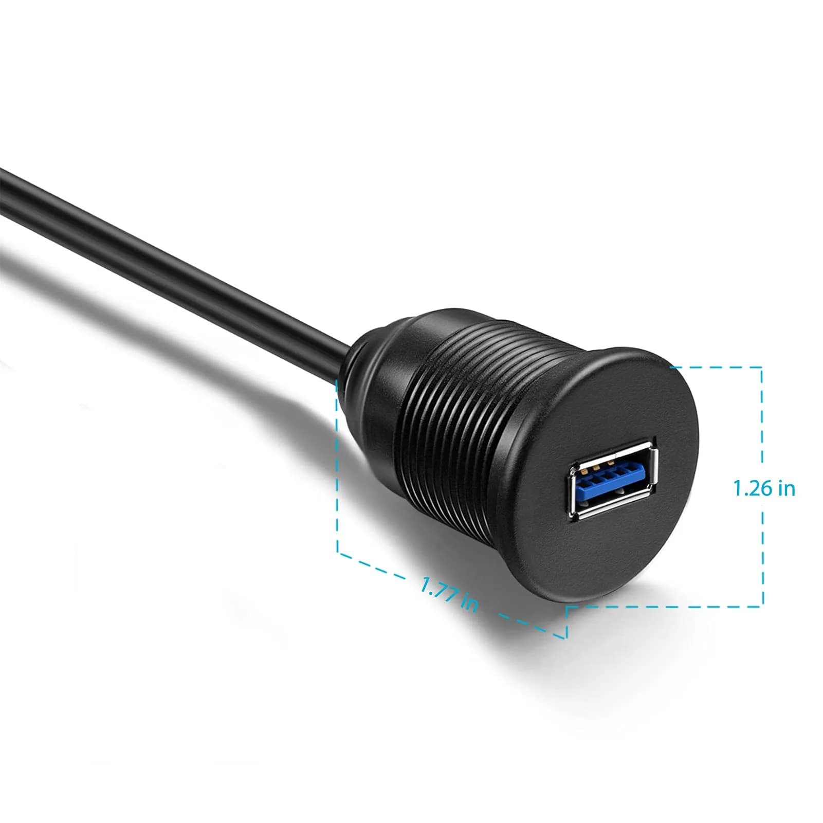 ICESPRING USB 3.0 Flush Mount Car Mount Extension Cable, 3ft (0.91m) | High-Speed Data Transfer & Charging - view 7