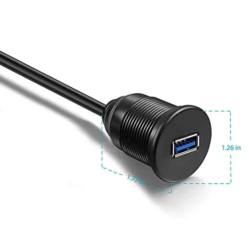 ICESPRING USB 3.0 Flush Mount Car Mount Extension Cable, 3ft (0.91m) | High-Speed Data Transfer & Charging thumbnail 7