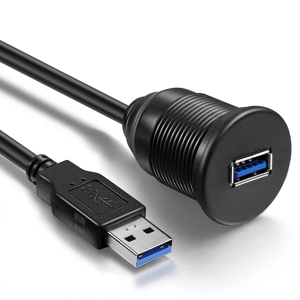 ICESPRING USB 3.0 Flush Mount Car Mount Extension Cable, 3ft (0.91m) | High-Speed Data Transfer & Charging - view 2
