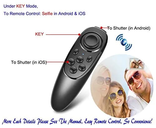 VR EMPIRE Bluetooth Remote Controller Gamepad 11.6cm x 4.5cm x 1.35cm | Universal for VR, Games, Media, Presentations thumbnail 6