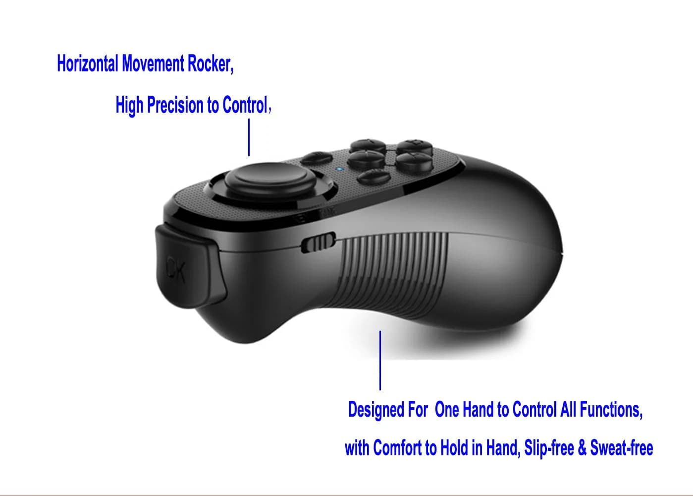 VR EMPIRE Bluetooth Remote Controller Gamepad 11.6cm x 4.5cm x 1.35cm | Universal for VR, Games, Media, Presentations - view 9
