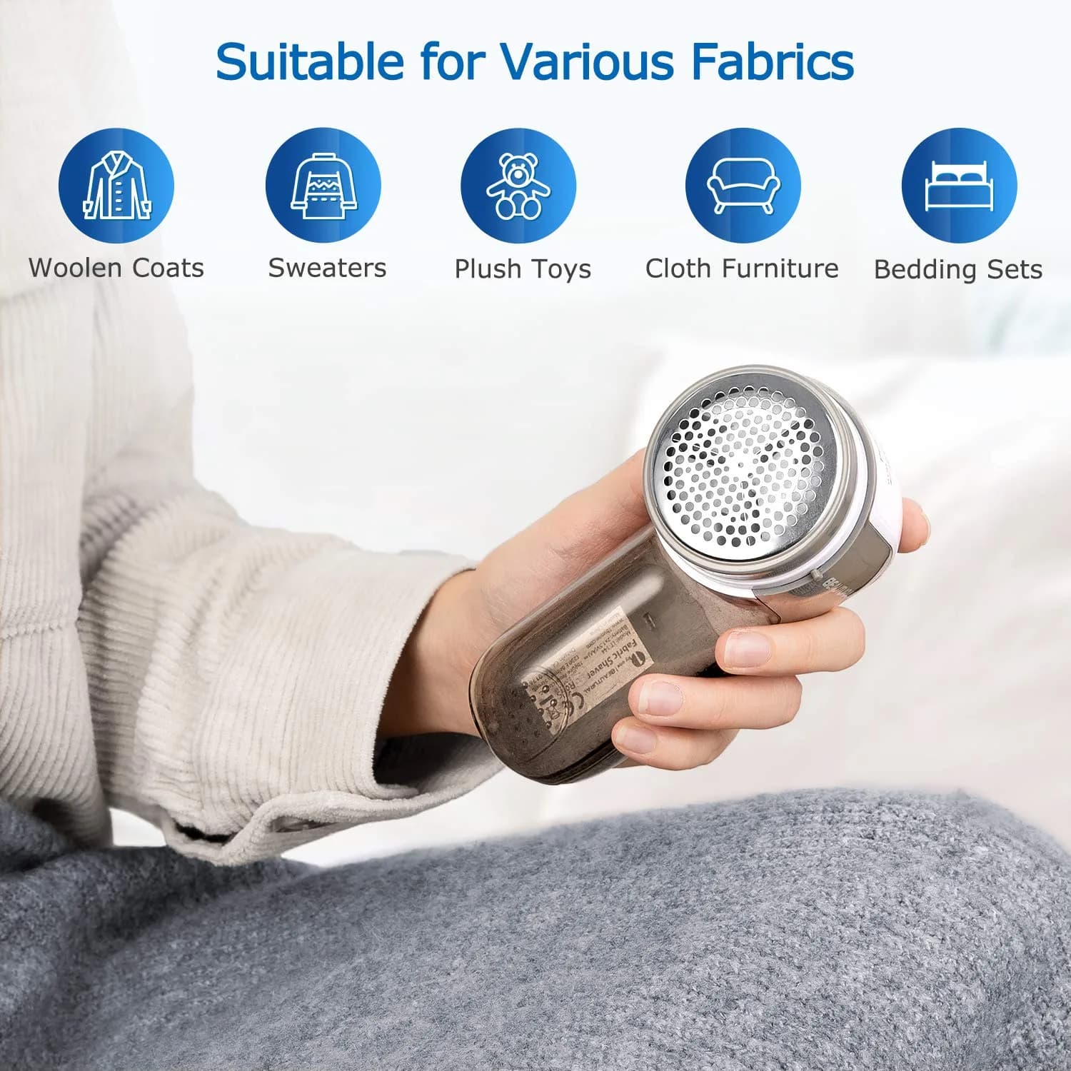 BEAUTURAL Fabric Shaver and Lint Remover Gray | Restores Garments to New - view 6