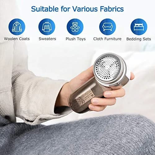 BEAUTURAL Fabric Shaver and Lint Remover Gray | Restores Garments to New thumbnail 6