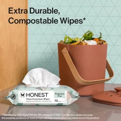 The Honest Company Multi-Use Baby Wipes, Geo Mood, Unscented, 576 Count | Compostable, Plant-Based, Hypoallergenic thumbnail 5
