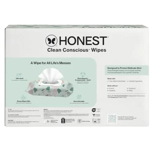The Honest Company Multi-Use Baby Wipes, Geo Mood, Unscented, 576 Count | Compostable, Plant-Based, Hypoallergenic thumbnail 9