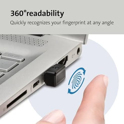 Kensington VeriMark Gen1 USB-A Fingerprint Key Reader | Anti-Spoofing Security for Windows Hello thumbnail 5