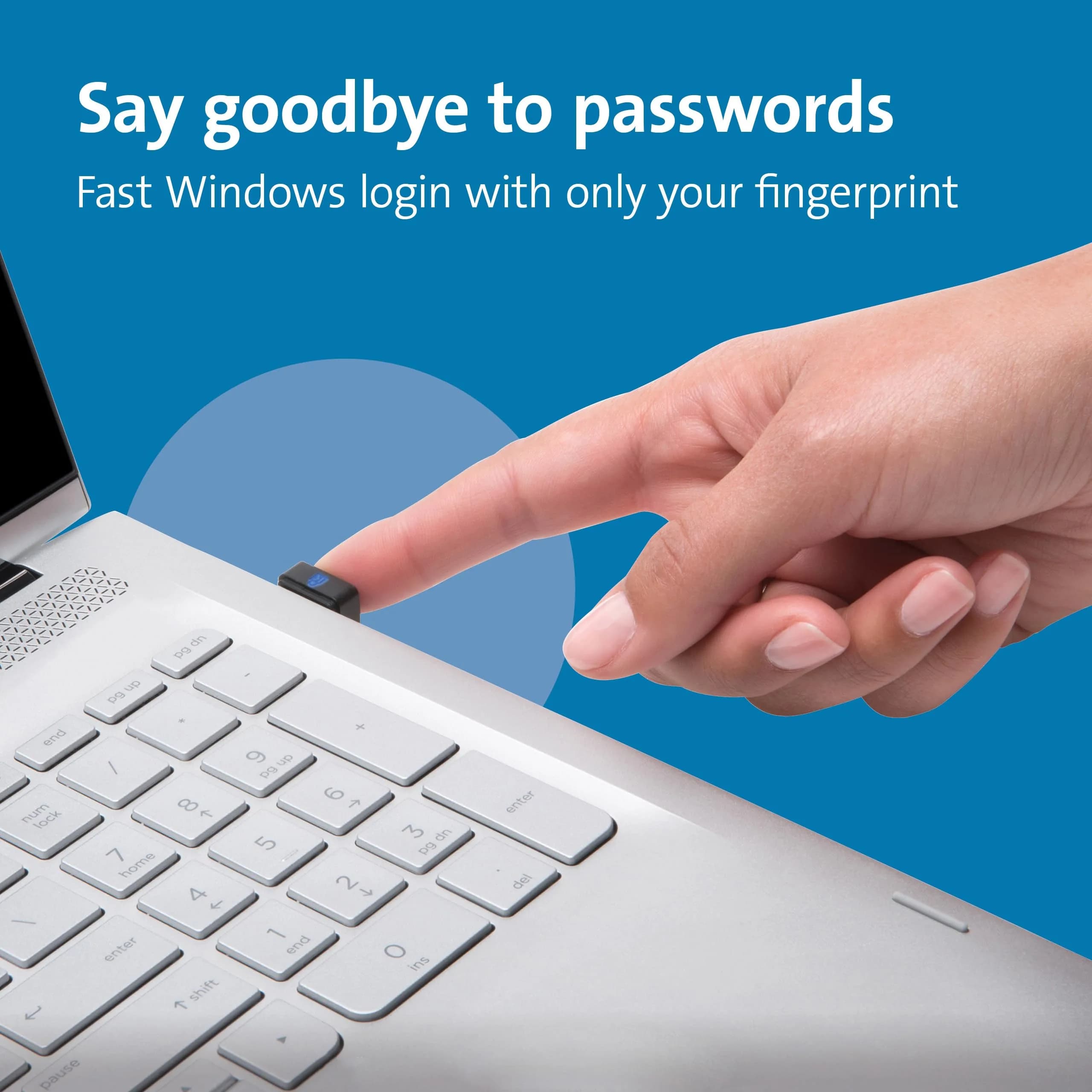 Kensington VeriMark Gen1 USB-A Fingerprint Key Reader | Anti-Spoofing Security for Windows Hello - view 2