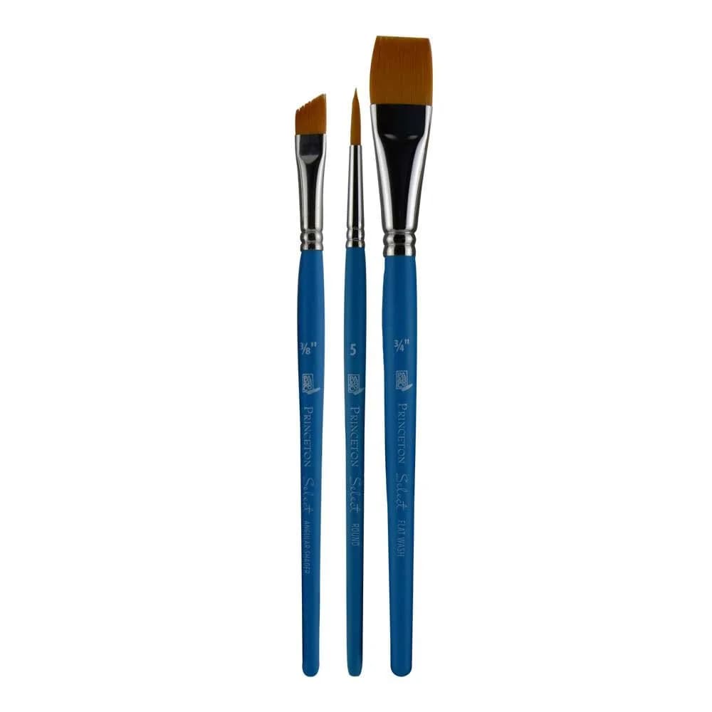 Princeton Select Artiste Brush Set No. 14, 3 Piece Synthetic Brush Set for Acrylic, Oil & Watercolor - view 2