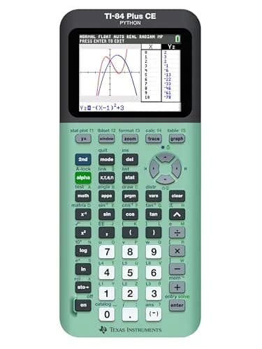 Texas Instruments TI-84 Plus CE Color Graphing Calculator, Small Radical Red | High-Resolution Backlit Display — Mint