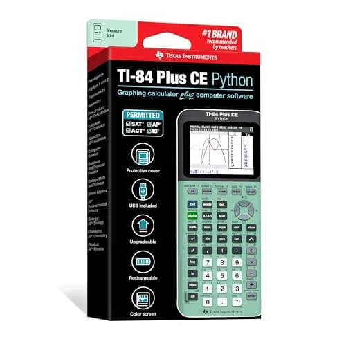 Texas Instruments TI-84 Plus CE Graphing Calculator, Mint, 19.1cm (7.57in) | CE Certified thumbnail 6