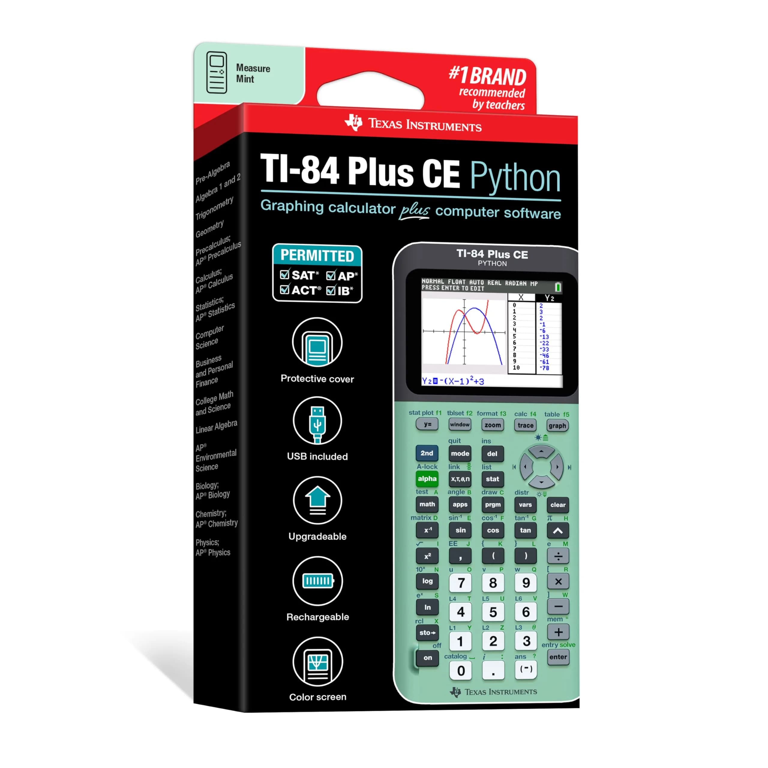 Texas Instruments TI-84 Plus CE Graphing Calculator, Mint, 19.1cm (7.57in) | CE Certified - view 6