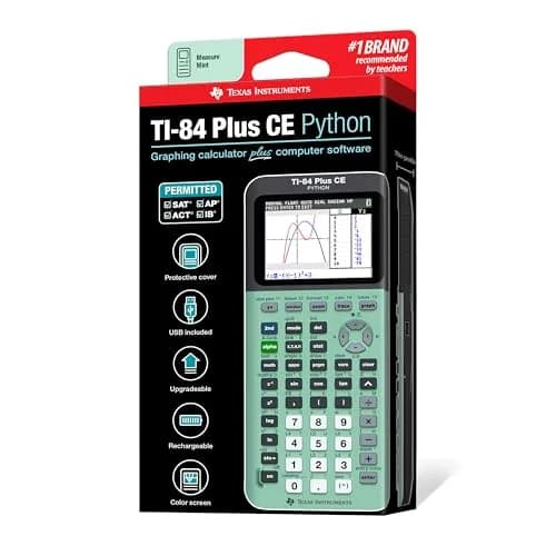 Texas Instruments TI-84 Plus CE Graphing Calculator, Mint, 19.1cm (7.57in) | CE Certified thumbnail 7