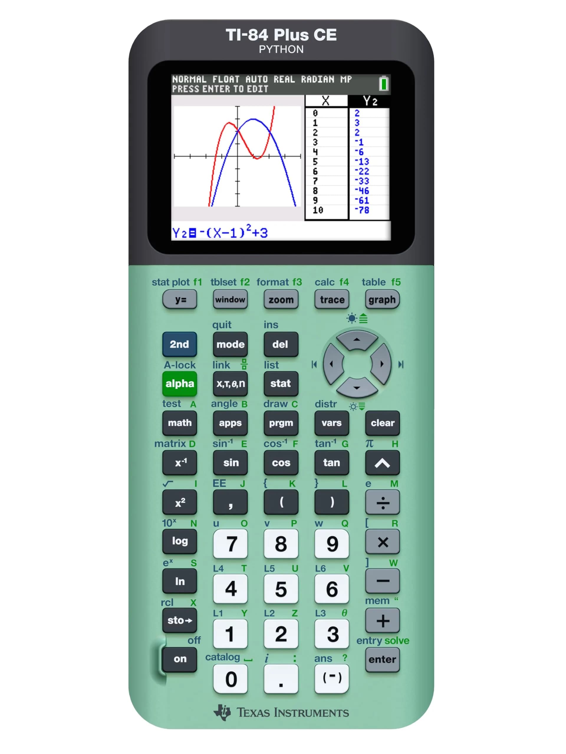 Texas Instruments TI-84 Plus CE Python Enhanced Graphing Calculator - Mint Edition - main product image