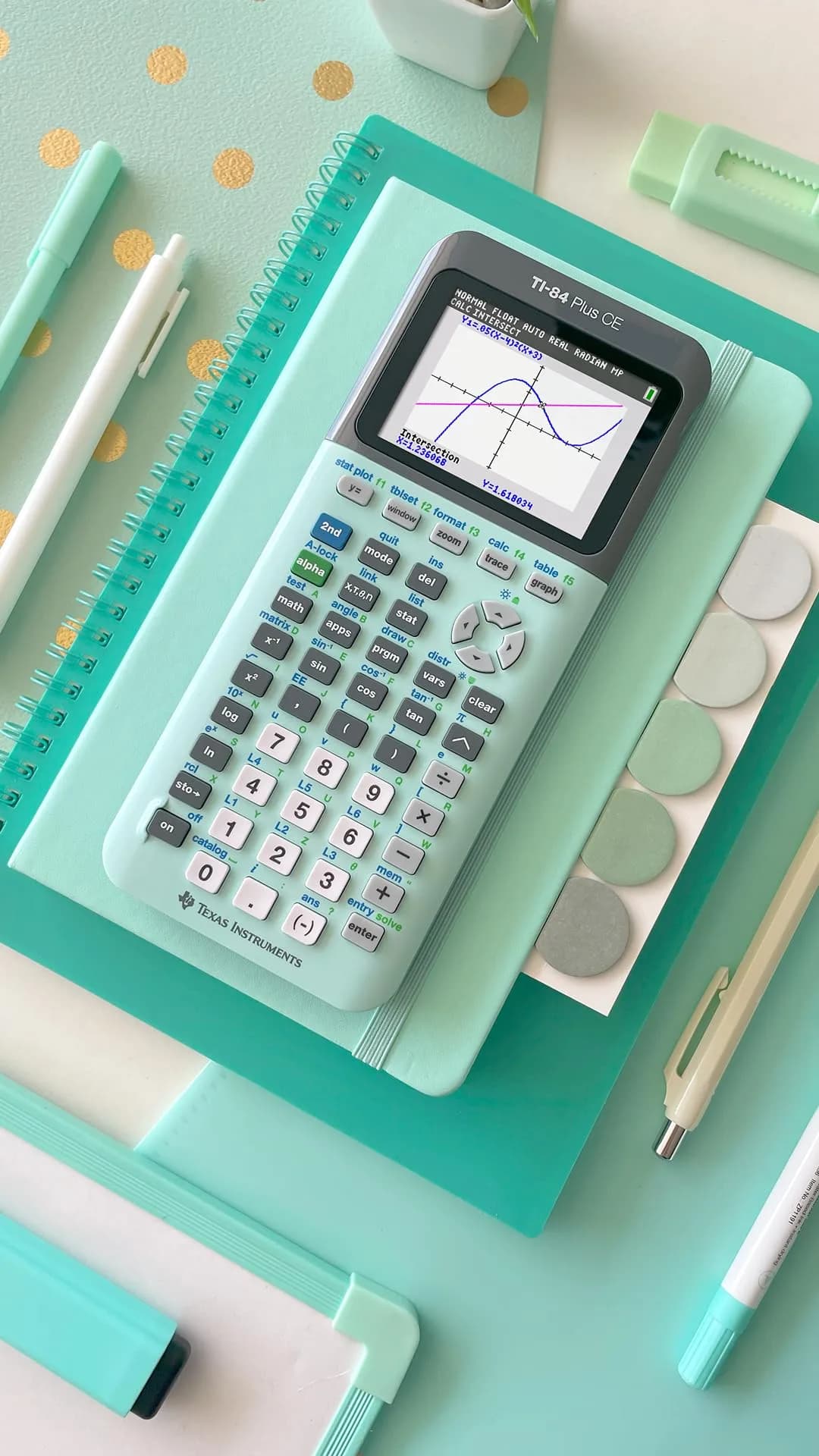 Texas Instruments TI-84 Plus CE Graphing Calculator, Mint, 19.1cm (7.57in) | CE Certified - view 8