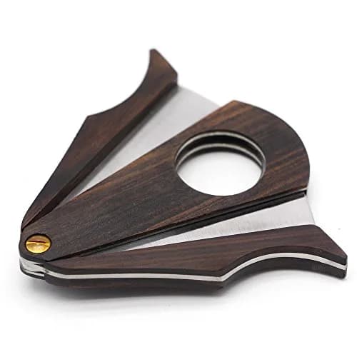 G GALINER Cigar Cutter Guillotine Double Blade Stainless Steel & Zebra Wood with Lock System | 22mm Cut Hole thumbnail 5