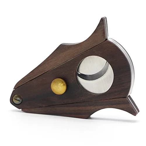 G GALINER Cigar Cutter Guillotine Double Blade Stainless Steel & Zebra Wood with Lock System | 22mm Cut Hole thumbnail 6
