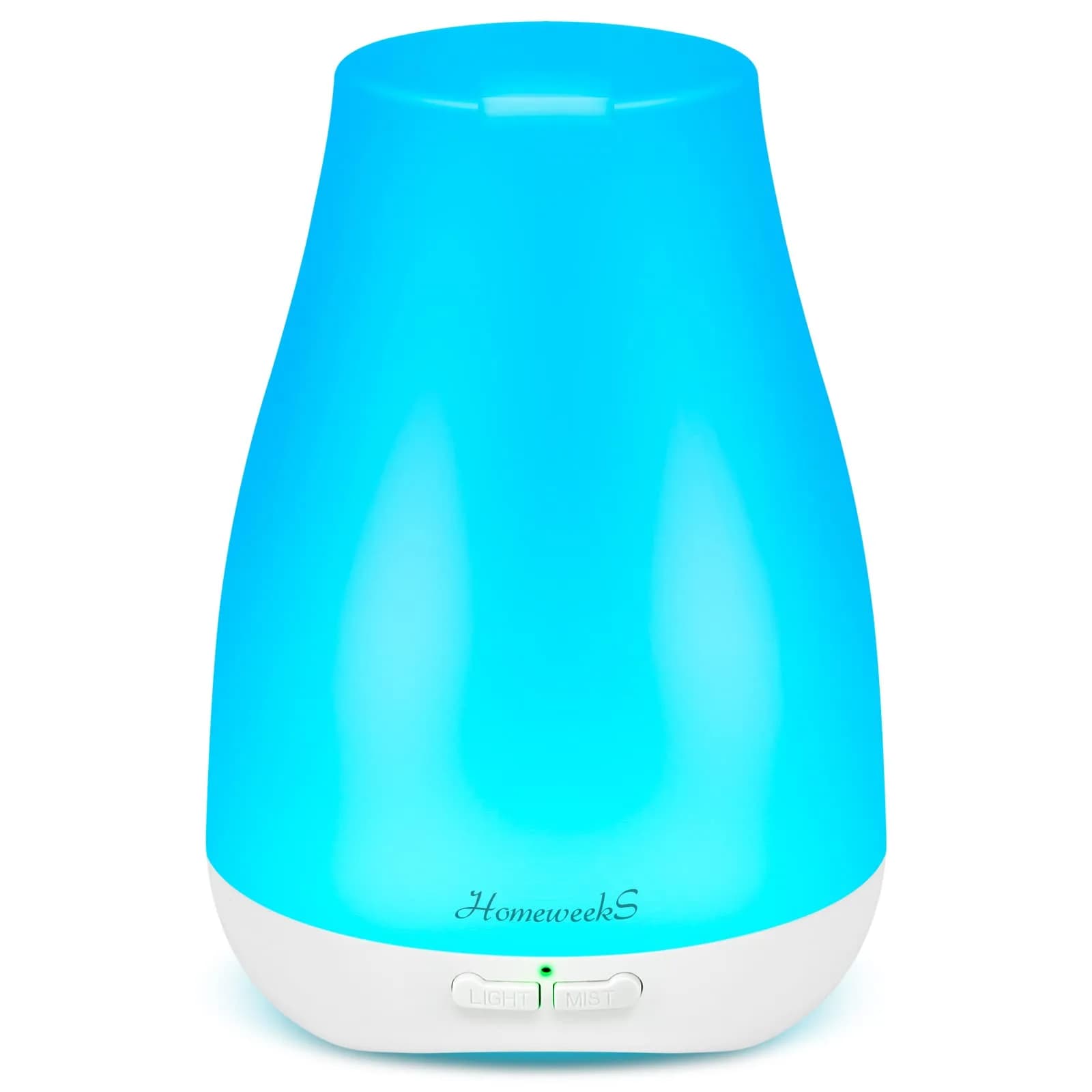 Homeweeks Essential Oil Diffuser 100ml (3.38 Fl Oz) | Ultrasonic Aroma Diffuser with Automatic Shut-Off — Basic White