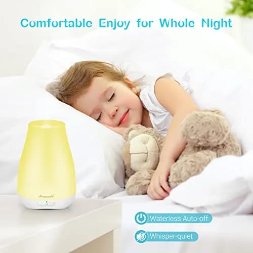 Homeweeks Essential Oil Diffuser 100ml (3.38 Fl Oz) | Ultrasonic Aroma Diffuser with Automatic Shut-Off thumbnail 7