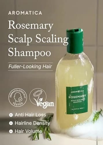 AROMATICA Rosemary Scalp Scaling Shampoo for Hair Growth 400ml (13.53 Fl Oz) | Vegan Formula for Hair Fall & Scalp Health thumbnail 2