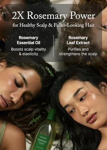 AROMATICA Rosemary Scalp Scaling Shampoo for Hair Growth 400ml (13.53 Fl Oz) | Vegan Formula for Hair Fall & Scalp Health thumbnail 3