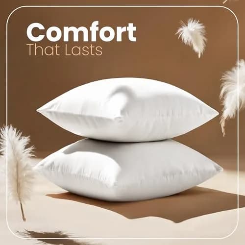 Utopia Bedding 18x18 Inch (45x45 cm) Pillow Inserts, White Throw Pillow Fillers | High-Rebound Fiber Core thumbnail 4