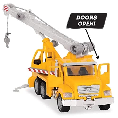 Driven by Battat Crane Truck Toy with Lights & Sounds, Movable Parts, 16.5 cm (6.5 Inches) | ASTM-Tested Construction Vehicle for Kids 3+ thumbnail 5