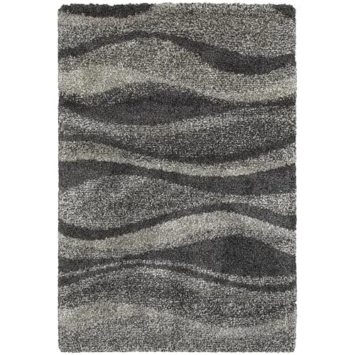 Oriental Weavers Henderson Shag Area Rug 1'10" x 3'3" | Plush Soft Modern Style in Grey/Charcoal thumbnail 1