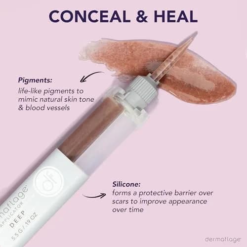 Dermaflage Scar Filler Kit - Deep - Waterproof Concealer for Acne & Wrinkles, 1 mo supply thumbnail 5