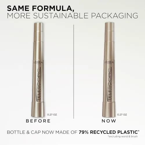 L'Oreal Paris Original Telescopic Mascara, Washable Black Brown, 7.9ml (0.27 Fl Oz) | Lengthening & Separating Formula thumbnail 4