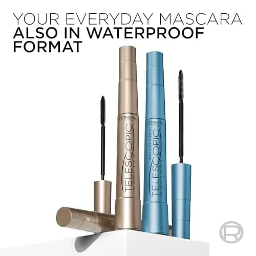 L'Oreal Paris Original Telescopic Mascara, Washable Black Brown, 7.9ml (0.27 Fl Oz) | Lengthening & Separating Formula thumbnail 9