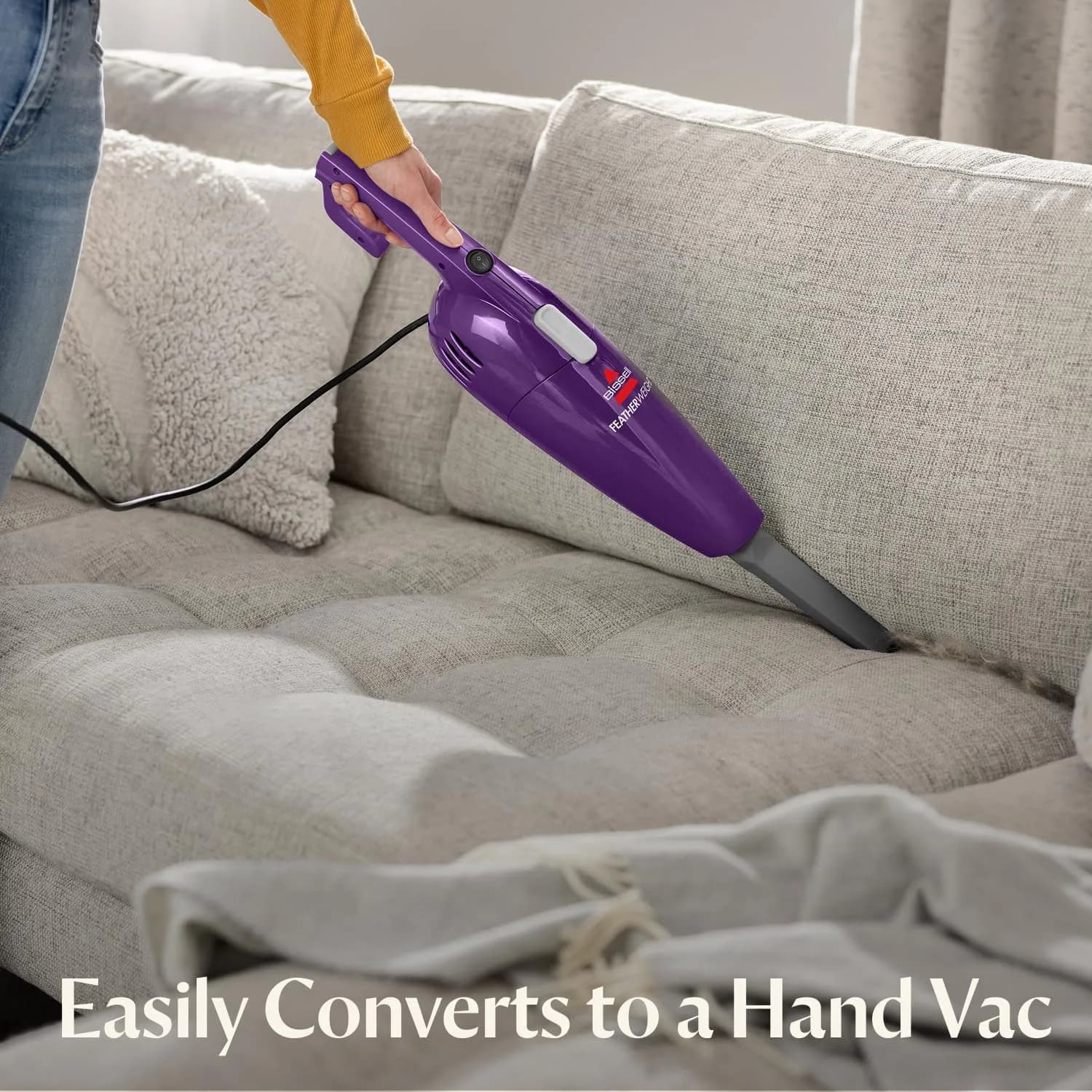 Bissell FeatherWeight Stick Lightweight Bagless Vacuum Cleaner 2.6 lbs (1.18 kg) | 3-in-1 Versatile Design for Hard Floors & Carpets - view 4