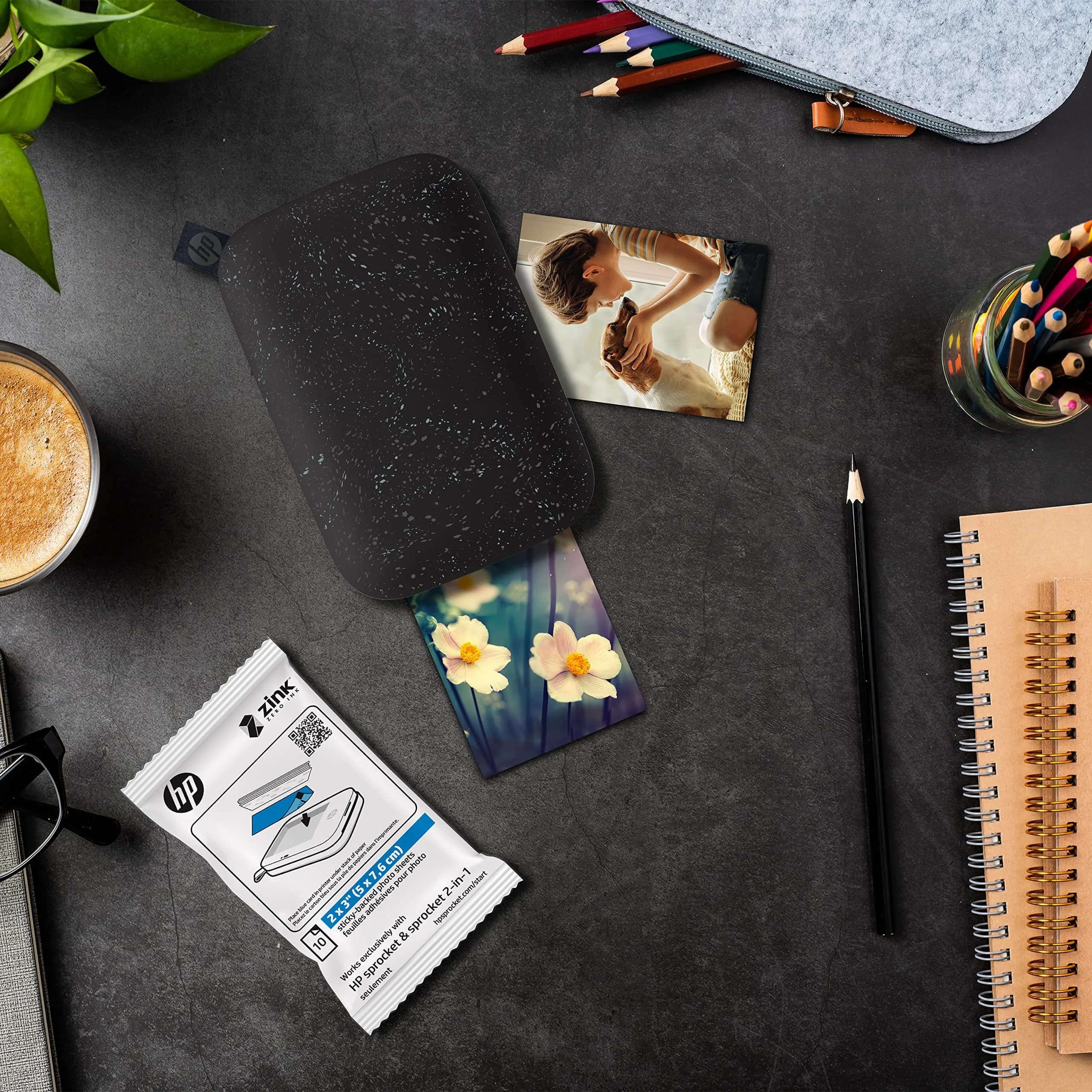 HP Sprocket 2x3" Premium Zink Sticky Back Photo Paper (20 Sheets) | Fade-Resistant & Acid-Free - view 4