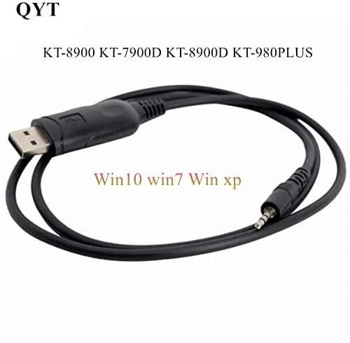Yi Zhan Tong WIN10-USB-KT8900 USB Programming Cable for QYT KT-8900/KT-7900D/KT-980, Black | Compatible with Win10 System thumbnail 5