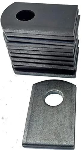 UNB Weld-On Steel Flat Tab Brackets | 1" x 2 3/8" x 1/8" | Heavy-Duty Welding Tabs for Metal Fabrication thumbnail 1