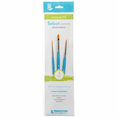 Princeton Select Artiste Brush Set No. 3, Synthetic, 3 Piece | Artist Quality for All Media thumbnail 1