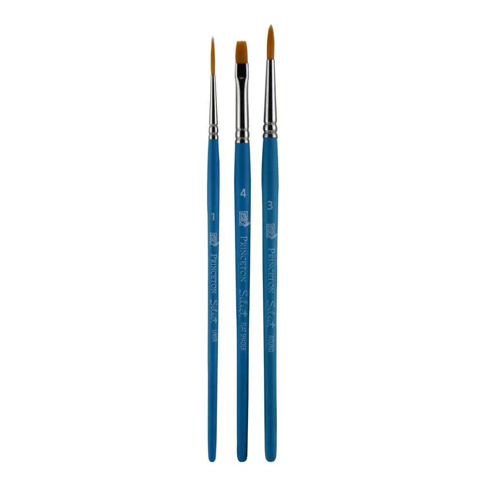 Princeton Select Artiste Synthetic 3-Piece Brush Set No. 3 for Acrylic, Oil & Watercolor - view 2