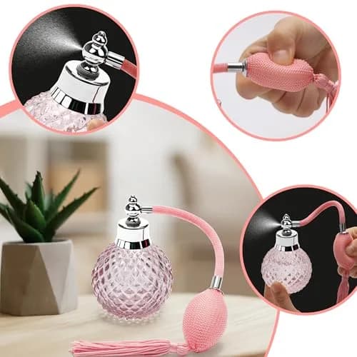 Coolrunner 100ml Crystal Art Refillable Perfume Atomizer Bottle,Long Spray | Vintage Crystal Design thumbnail 6