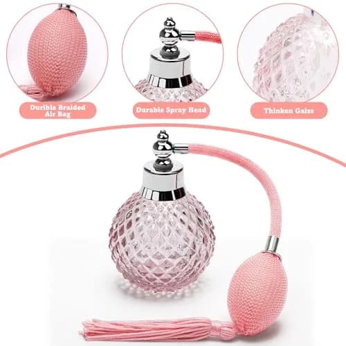 Coolrunner 100ml Crystal Art Refillable Perfume Atomizer Bottle,Long Spray | Vintage Crystal Design thumbnail 3