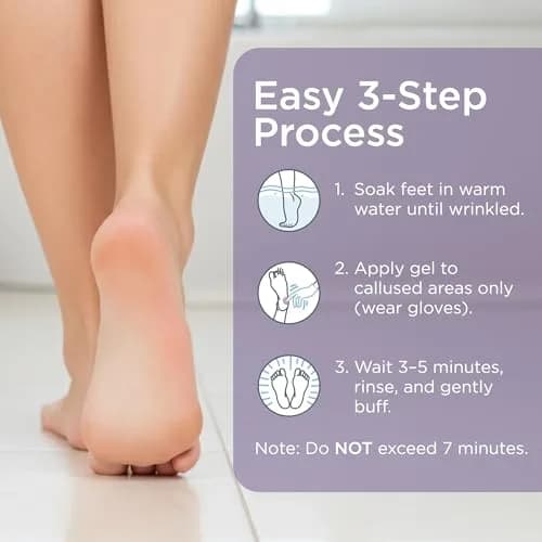 Lee Beauty Professional Gel Callus Remover 237ml (8 Fl Oz) | Fast-Acting Formula for Cracked Heels & Dead Skin thumbnail 5