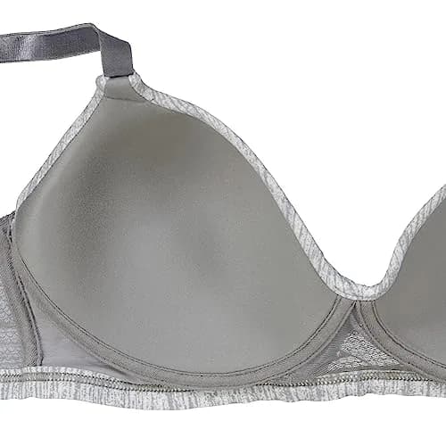 Hanes Womens Oh So Light Foam ComfortFlex Fit Wirefree Bra, White, Medium US | Full Coverage, Lightweight Support thumbnail 6