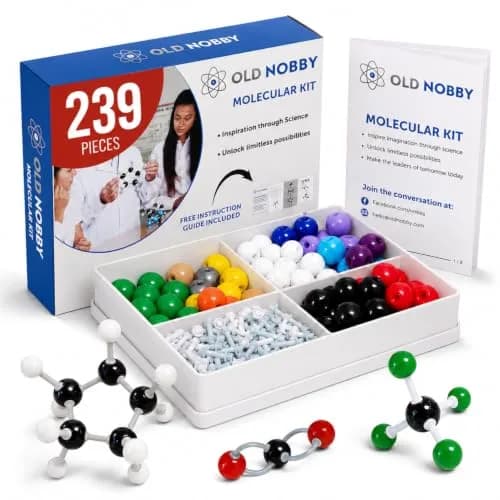 Old Nobby Organic Chemistry Model Kit 239 PCS | Molecular Model Kit for Students thumbnail 1