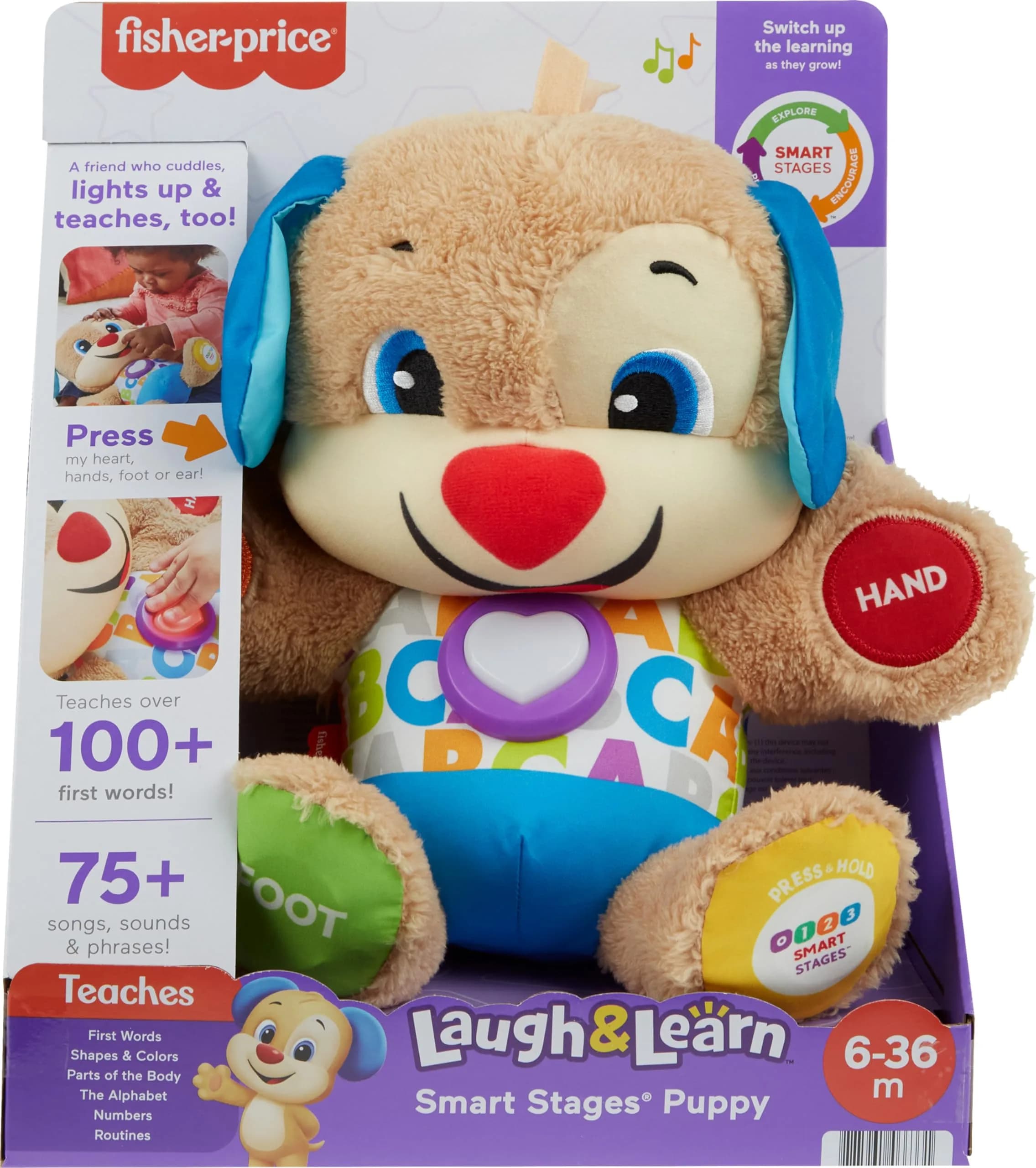 Fisher-Price Laugh & Learn Smart Stages Puppy Musical Plush Toy | Ages 6+ Months - view 6