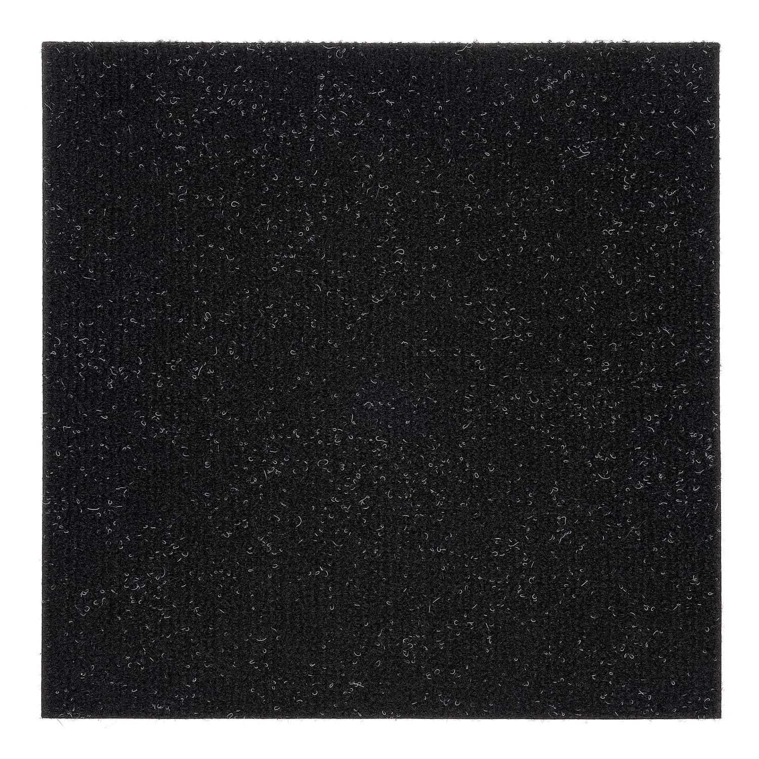 ACHIM Nexus Peel & Stick Carpet Tiles 12 x 12 in (30.5 x 30.5 cm) Black | 12 Sq Ft Coverage - main product image