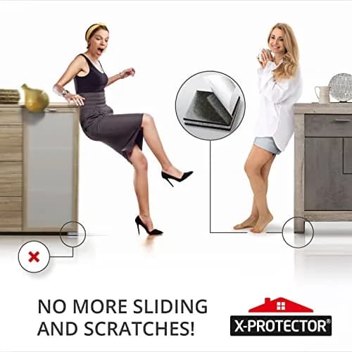 X-Protector Non Slip Furniture Pads 4 Inch Square (8 Pack) | Premium Furniture Grippers for Hardwood, Laminate, Tile Floors thumbnail 6
