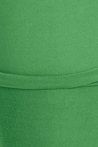 Leggings Depot Womens 1" Waistband High Waisted Solid Leggings Pants (Full Length, Kelly Green, One Size) | Soft, Stretchy, Comfortable Fit thumbnail 5