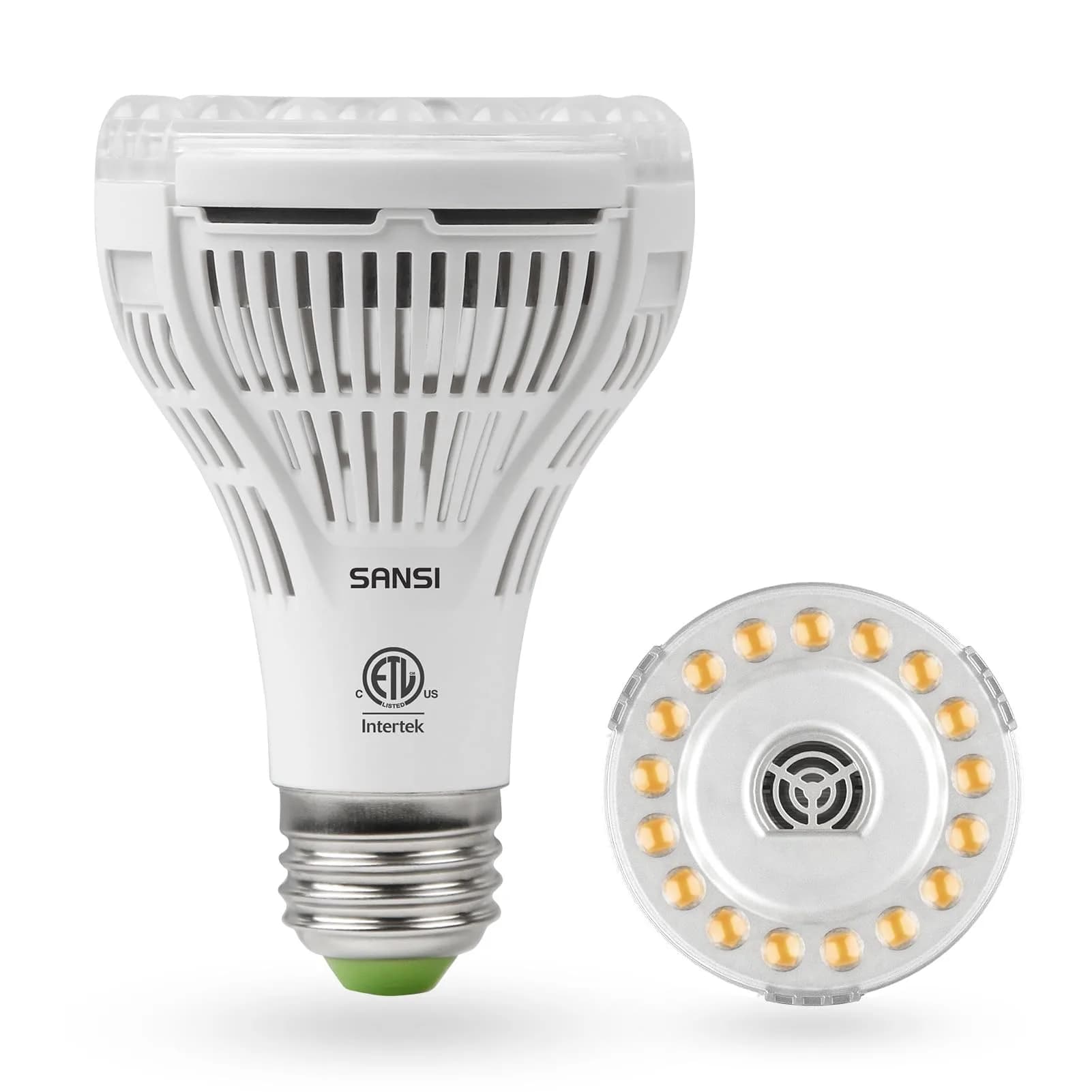 SANSI 15W Full Spectrum A19 Grow Light Bulb | 4000K Daylight, ETL Listed, 25,000 Hour Lifespan