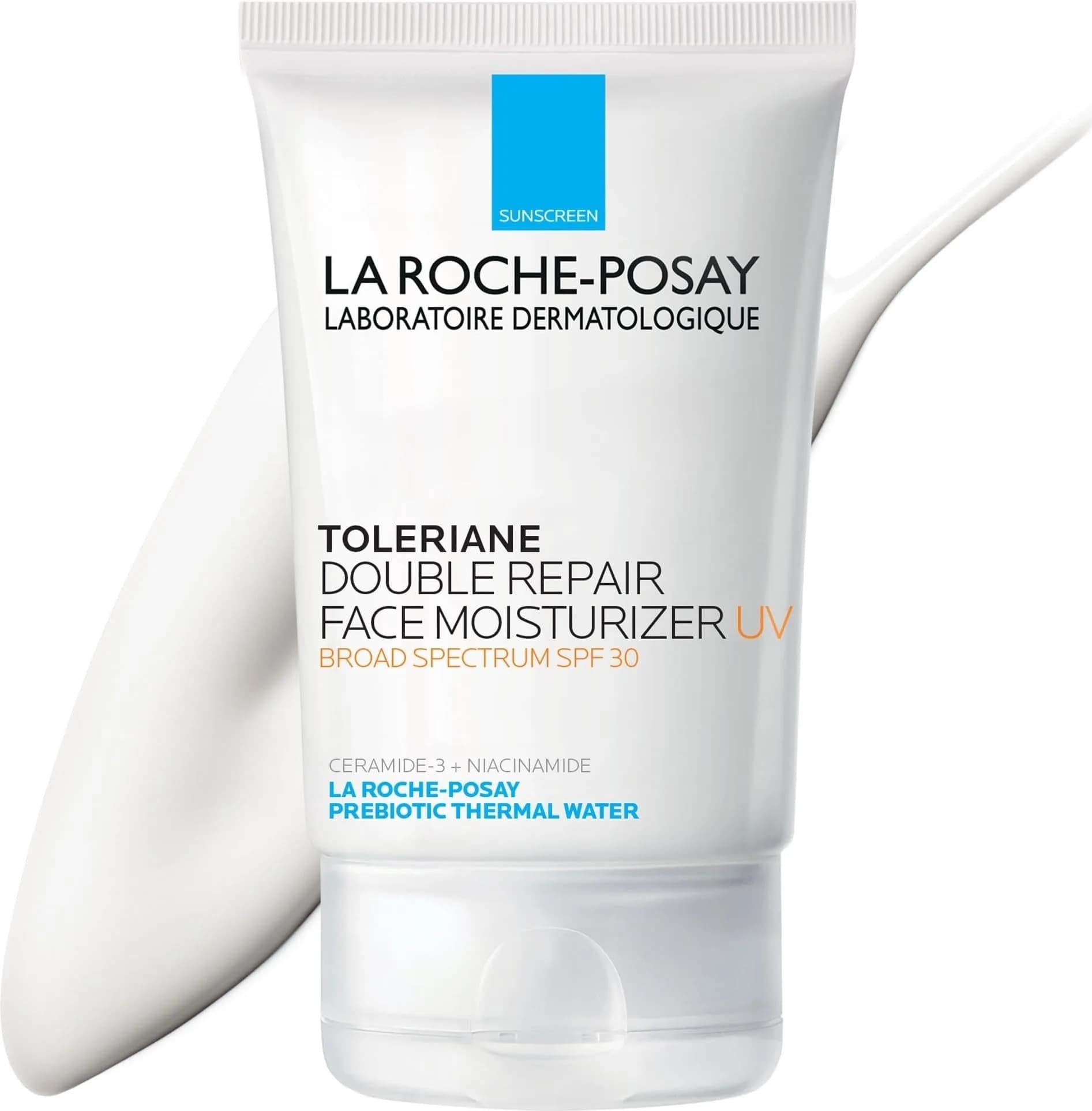 La Roche-Posay Toleriane Double Repair UV Face Moisturizer SPF 30 100ml (3.38 Fl Oz) | Prebiotic Thermal Water & Niacinamide - main product image